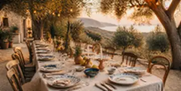 Publication Instagram : longue tablée sous les oliviers